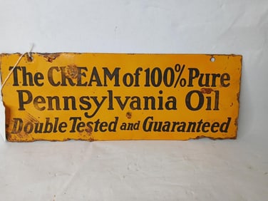 DS Porcelain Pennsylvania Oil Sign