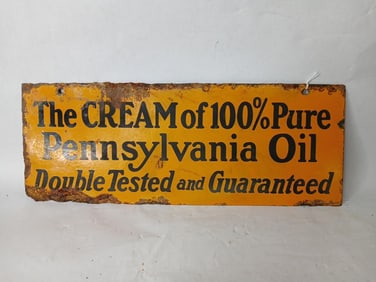 DS Porcelain Pennsylvania Oil Sign