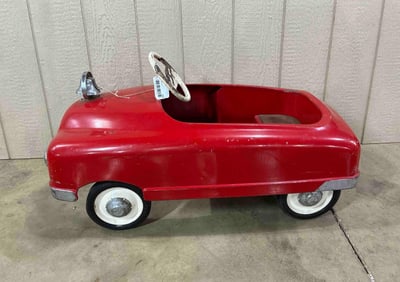 1940's Red Convertible Pedal Car w/ Bell