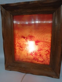 Lighted 3D Framed Pheasant Pictorial Scene Wall Hanging