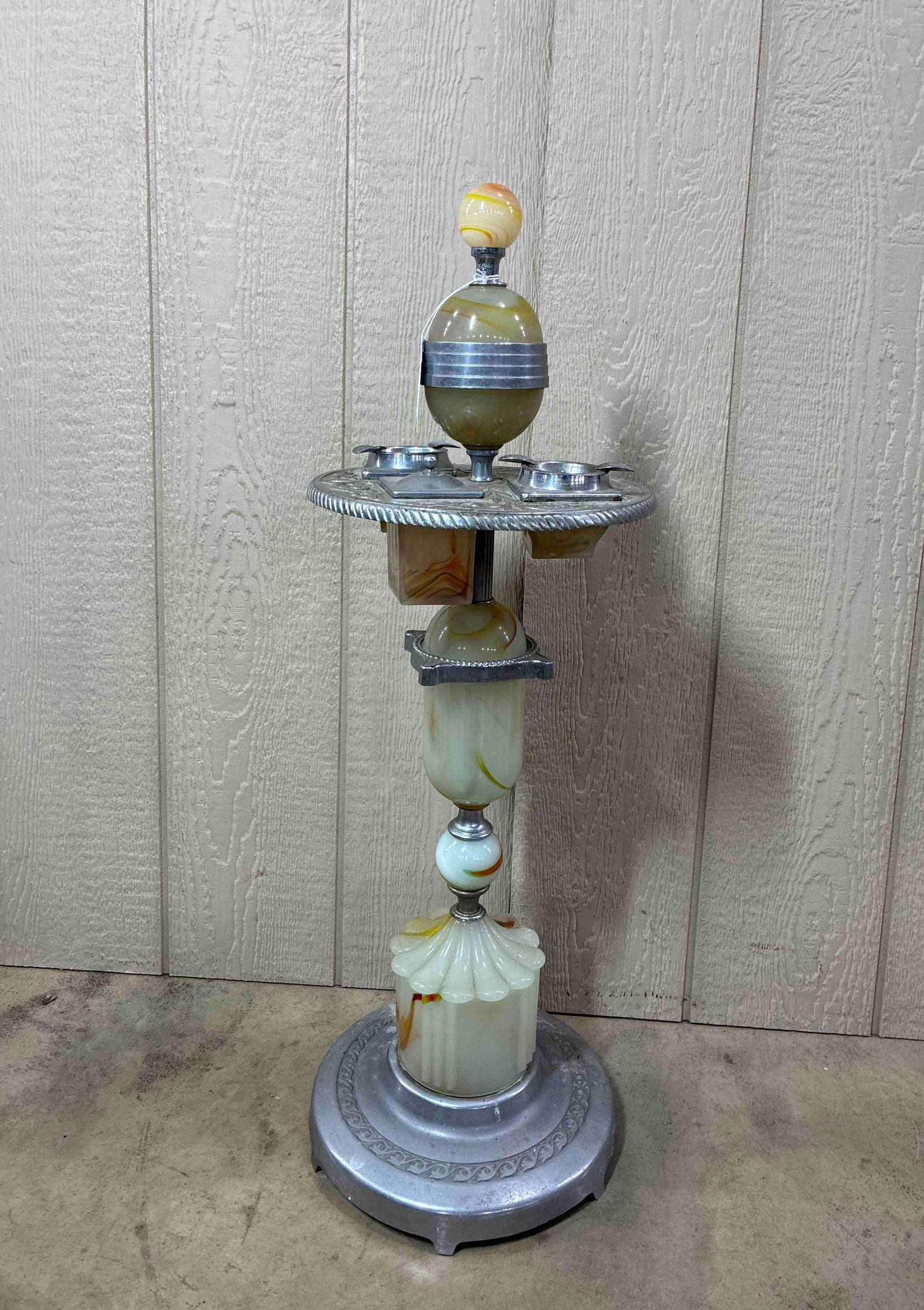 Mid Century Modern Art Deco Slag Marble Smoking Stand (1 of 9)