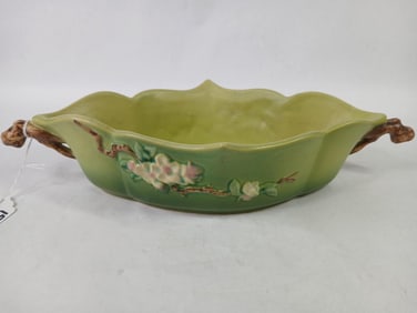 Roseville Apple Blossom Green Console Bowl