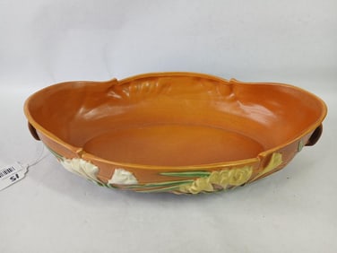 Roseville Brown Freesia Console Bowl