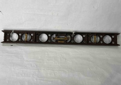Miller Falls Ornate Cast Iron Double Plumb Level w/ Original Brass Tag