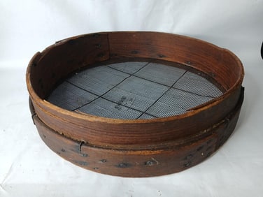Primitive Bentwood Grain Sieve