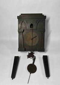 Very Early American Weighted Cuckoo Clock