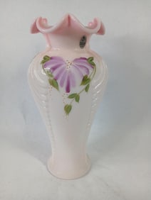 Rosalene Fenton Honor Collection Hand Painted Vase