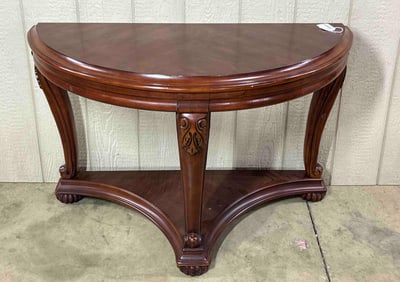 Half Moon Mahogany Entry Table