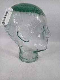 Peacock Blue Glass Mannequin Head