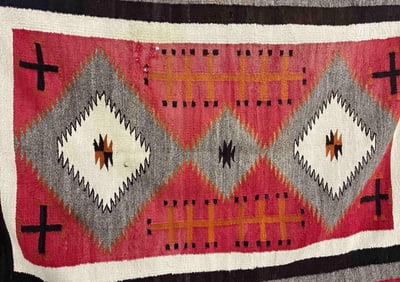 Navajo Indian Rug / Saddle Blanket