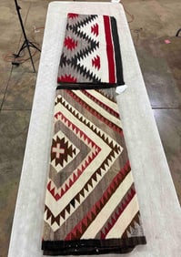 Navajo Indian Rug / Saddle Blanket Lot of 2