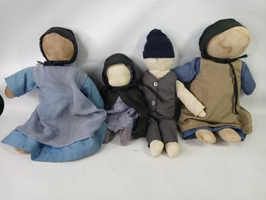 Mid 1900s Amish Rag Dolls