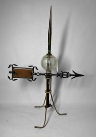 Clear Glass Globe Lightening Rod