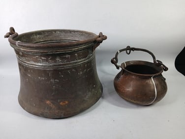 Copper Wide Bottom and Mini Pots