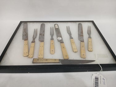 Civil War Bone Handled Cutlery Set