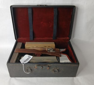 Very Early Optical Stereo Viewer Complete w/ Case and Cards