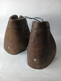 Great Set of Tooled Leather Stirrups
