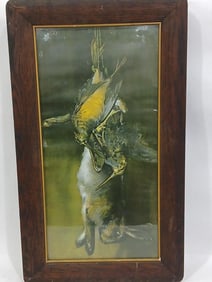 Antique Framed Game Still Life Depicting Hunters Bounty