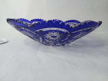 Crystal Cobalt Blue Glass Bowl