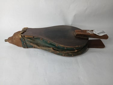 Early Wood and Leather Fire Place Bellow
