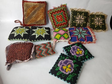 Primitive Lot of Hand Crafted Pin Cushions
