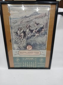 The Peters Cartridge Company 1927 Calendar Page Framed