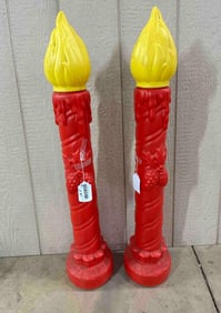 Holiday Blow Mold Candles Decor