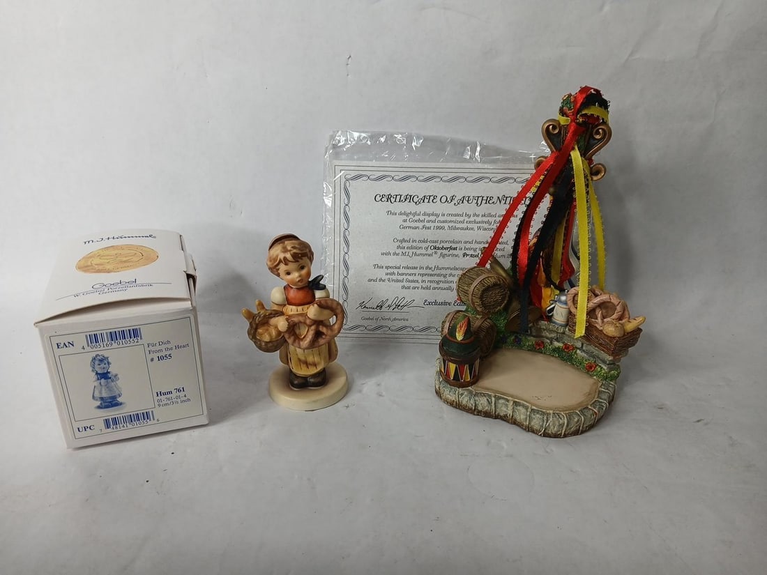 Goebel M.J. Hummel Octoberfest Pretzel Girl Figural Statue Exclusive Edition: No chips, cracks or breaks in original packaging 