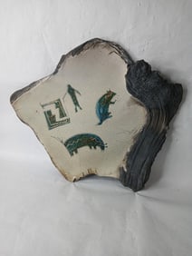 New Mexico Signed Badger Pictorial Art Slate