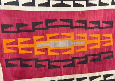 Navajo Indian Rug / Saddle Blanket