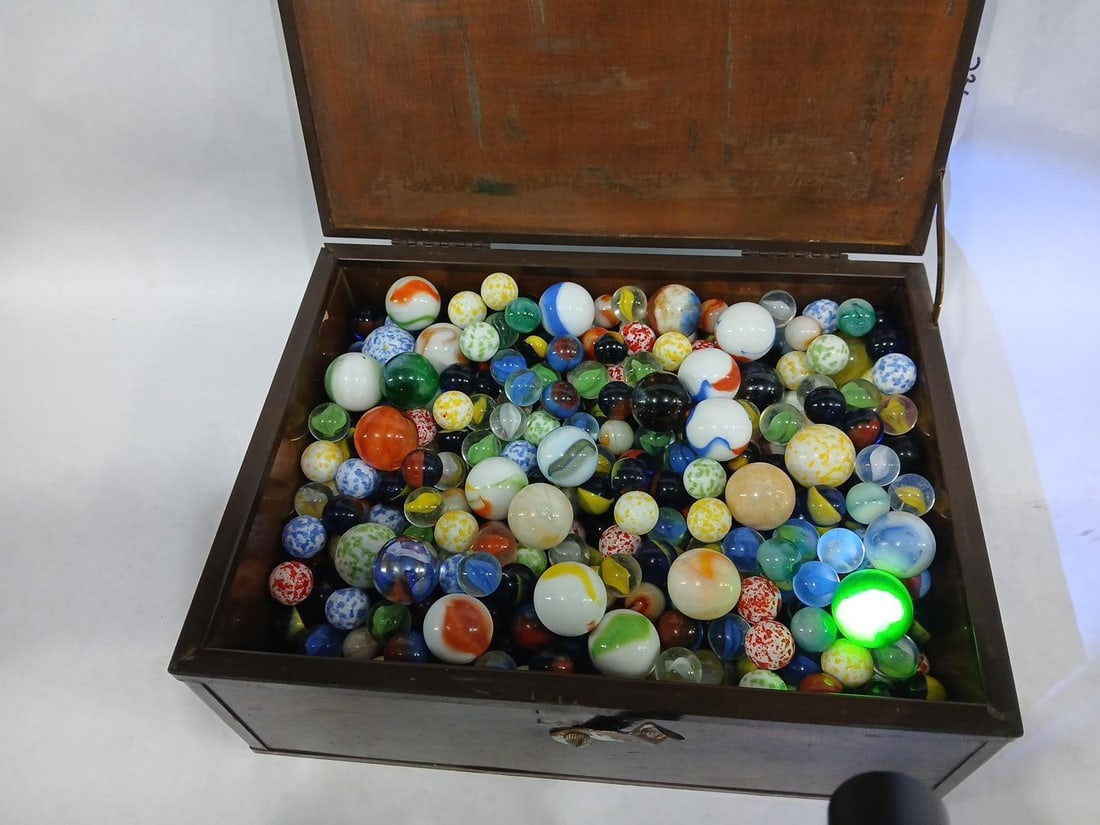 Copper Humidor Box Loaded w/ Marbles Inc. Shooters, Uranium and More (1 of 8)