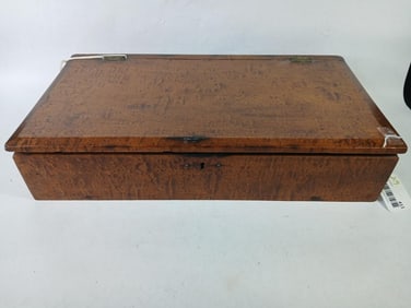 Lift Top Birdseye Maple Dovetailed Document Box