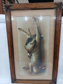 Henry Leroy Hanging Game Hunting Chromolithograph