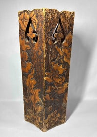 Folk Art Hand Carved Umbrella Stand