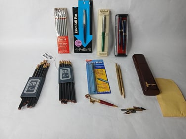 Gold Filled Pens in Wood Case, Fountain Pens, NOS Pens and Pencils