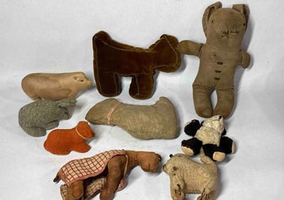 Rag Dolls, Stuffed Animals, and Early Farm Animals