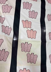 Hand Stitched Butterfly Applique Quilt Topper