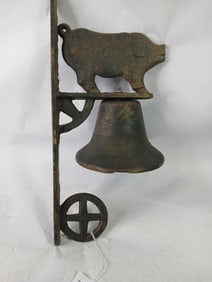 Little Pig Cat Iron Dinner Bell
