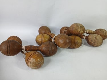1800s Wooden Dumbbells