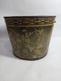 Rare Decorated Bale Handle Pail