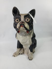 Boston Terrier Chalkware Dog Statue