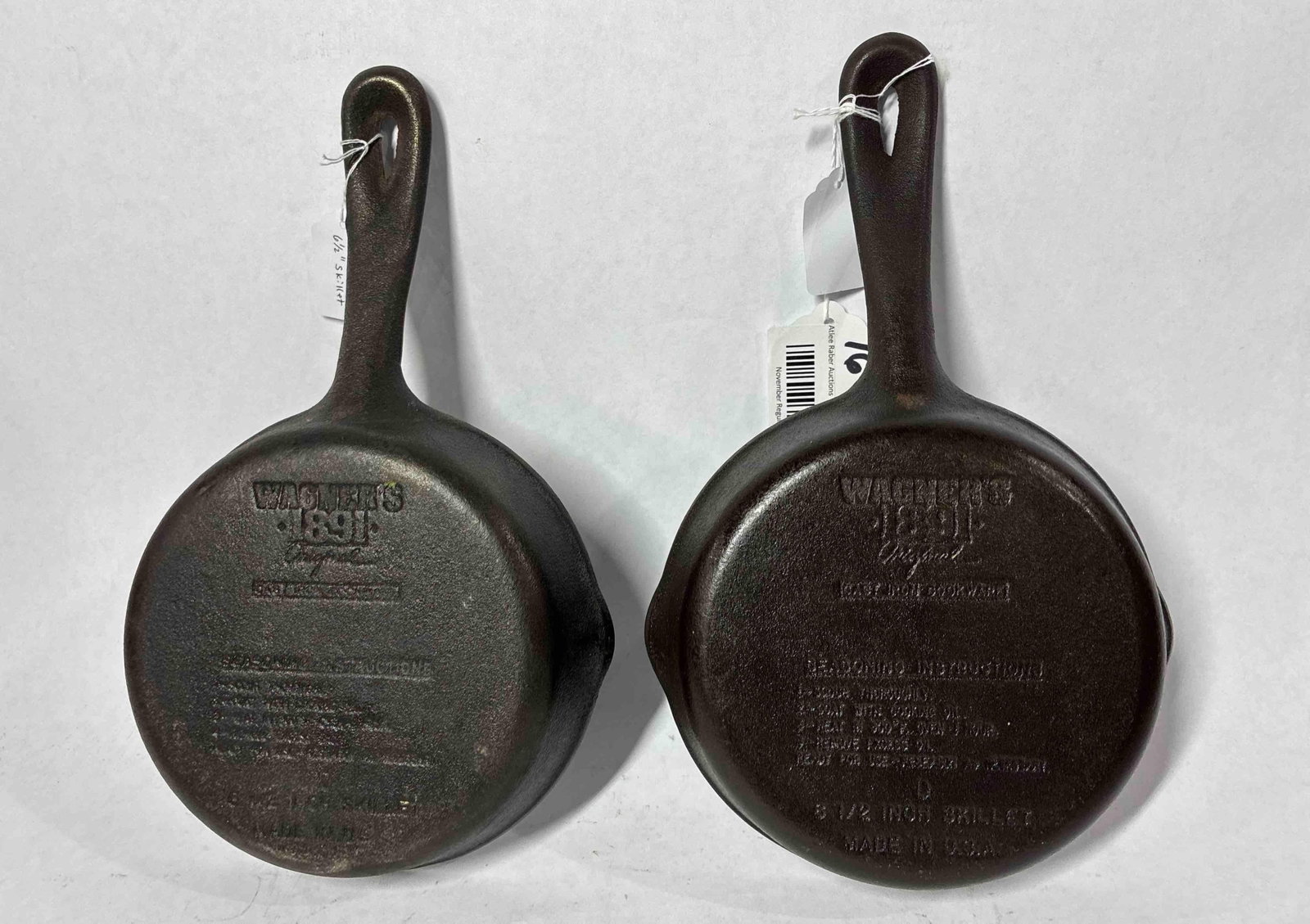 Pair of Wagner 6.5 Inch Skillets: Wagner's 1981 Collection. Both are clean skillets