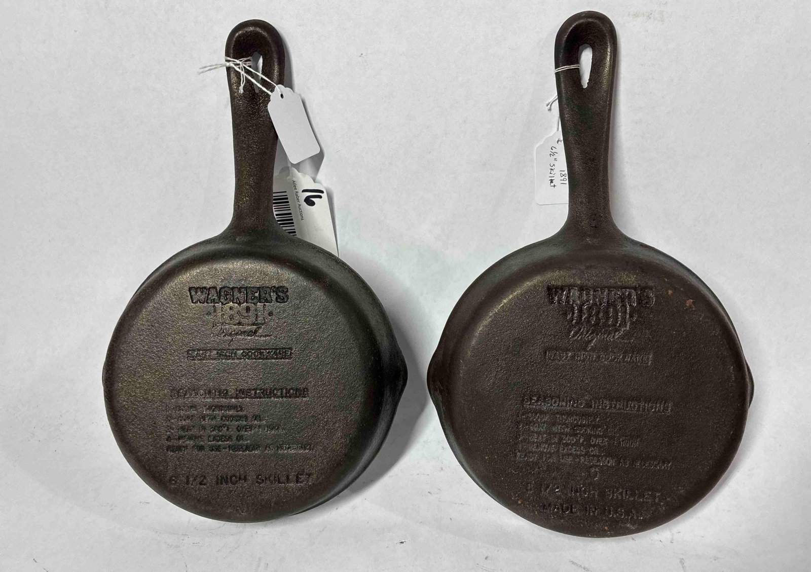 Pair of Wagner 6.5 Inch Skillets: Wagner's 1981 Collection. Both are clean skillets