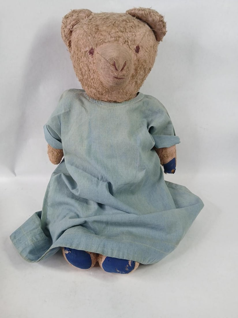 Old Stuffed Mohair Teddy Bear (1 of 4)