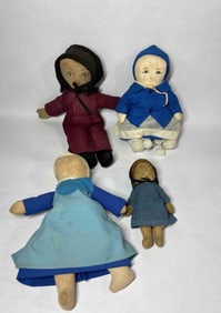 Early Handmade Amish Rag Dolls