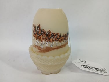 Fenton Budweiser Fairy Lamp