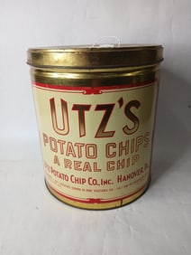 Utz's Potato Chip Lidded Tin 1 Lb. Can