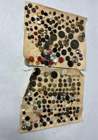 Decorative, Glass & Brass Buttons