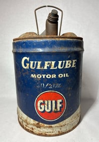 Gulf Lube Motor Oil Can
