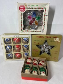 Tree Toppers, Bulbs, and Paper Decor